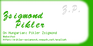 zsigmond pikler business card